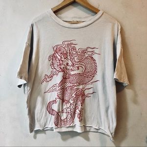 Cropped Printed Tee Shirt LG